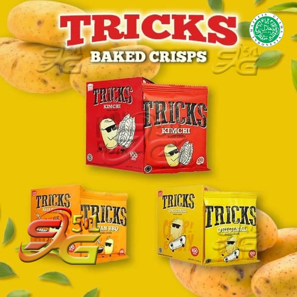 

TRICKS biskuit kentang potato baked chips halall (10 pcs x 20gr)
