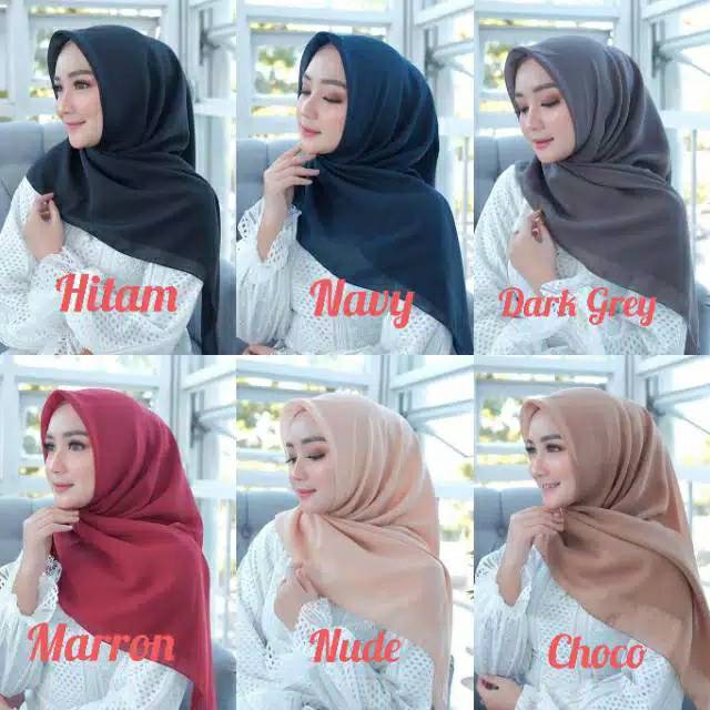 [ JAHITAN RAPI  ] JILBAB SEGIEMPAT BELLA SQUARE POLYCOTTON••BELLA SQUARE