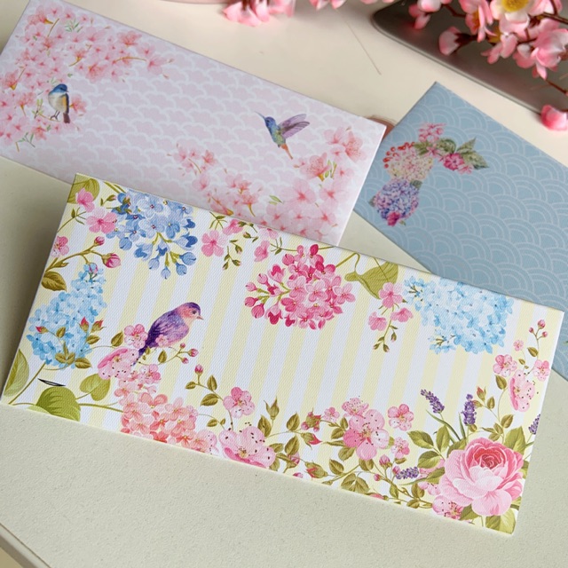 

Amplop Angpao Premium - Design Cantik Bunga - Spring Flower - 1 set isi 9 pcs