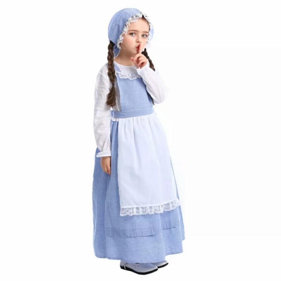 European Farmer Girl Costume Kostum anak Gadis Desa Eropa Amerika