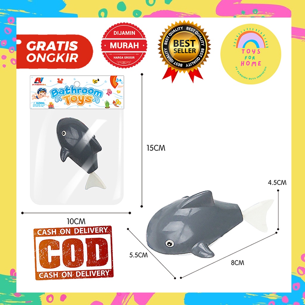 Mainan Anak Hiu Melaju Berenang Bathroom Toys Shark Toysforhome