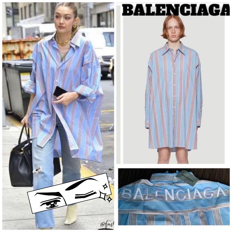 KEMEJA BALENCIAGA PREMIUM - BALENCIAGA - ATASAN IMPORT - KEMEJA IMPORT - ATASAN WANITA - KEMEJA WANI