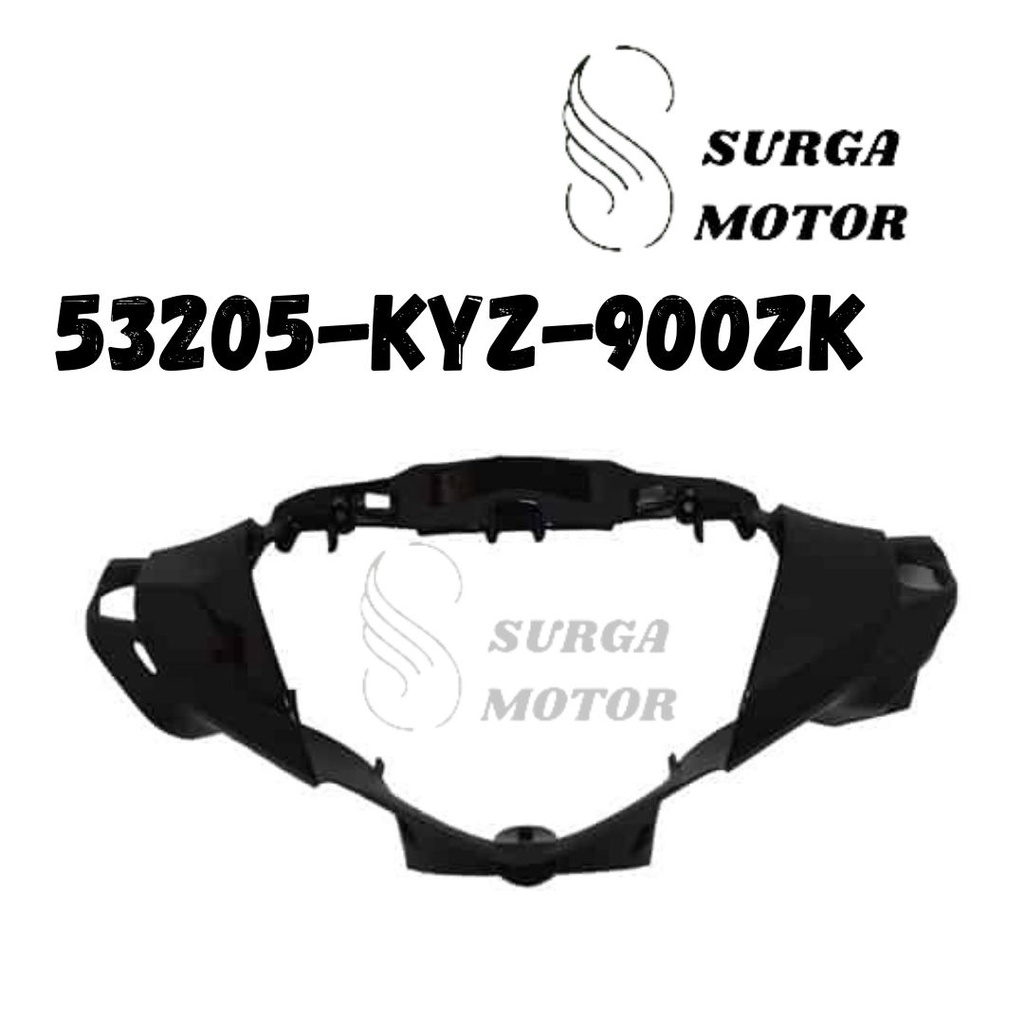 Cover Handle FR Black Hitam Batok Kepala Pelindung Lampu Depan Motor Supra X 125 Helm In Original as