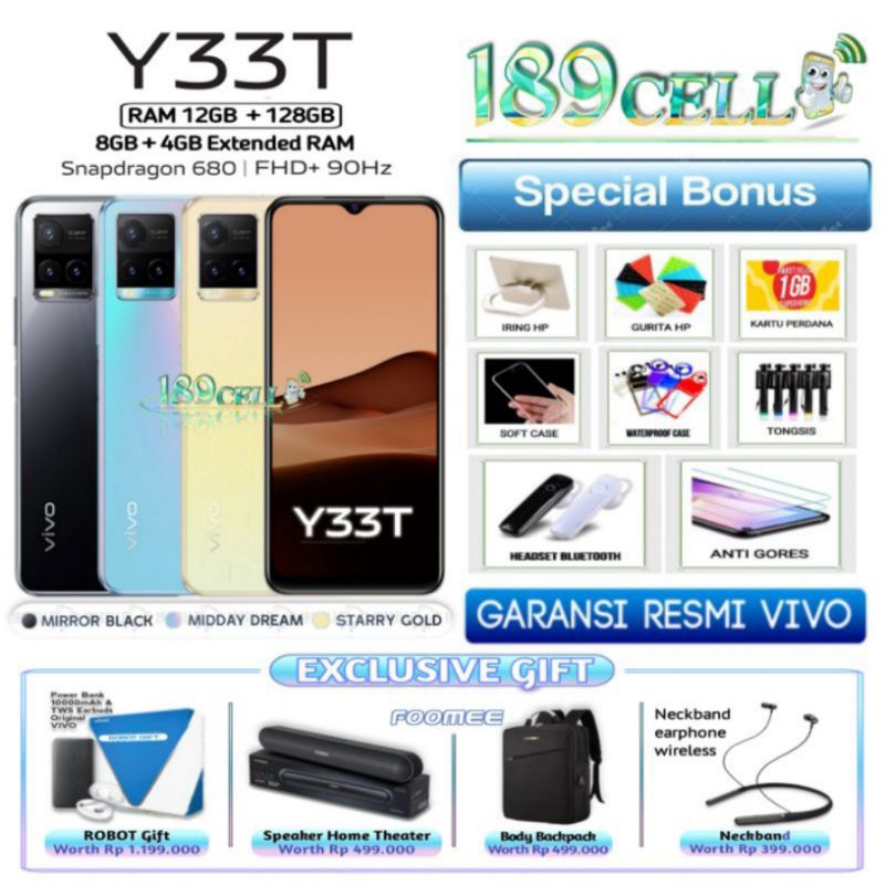 VIVO V20 SE | Y33T RAM 8/128 GB | Y21s 4/128 | Y21A 4/64 GARANSI RESMI VIVO INDONESIA