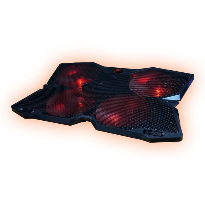 COOLING PAD GAMING WARWOLF CRIMSON CW7 Kipas Pendingin Laptop Gaming 4 Fan LED