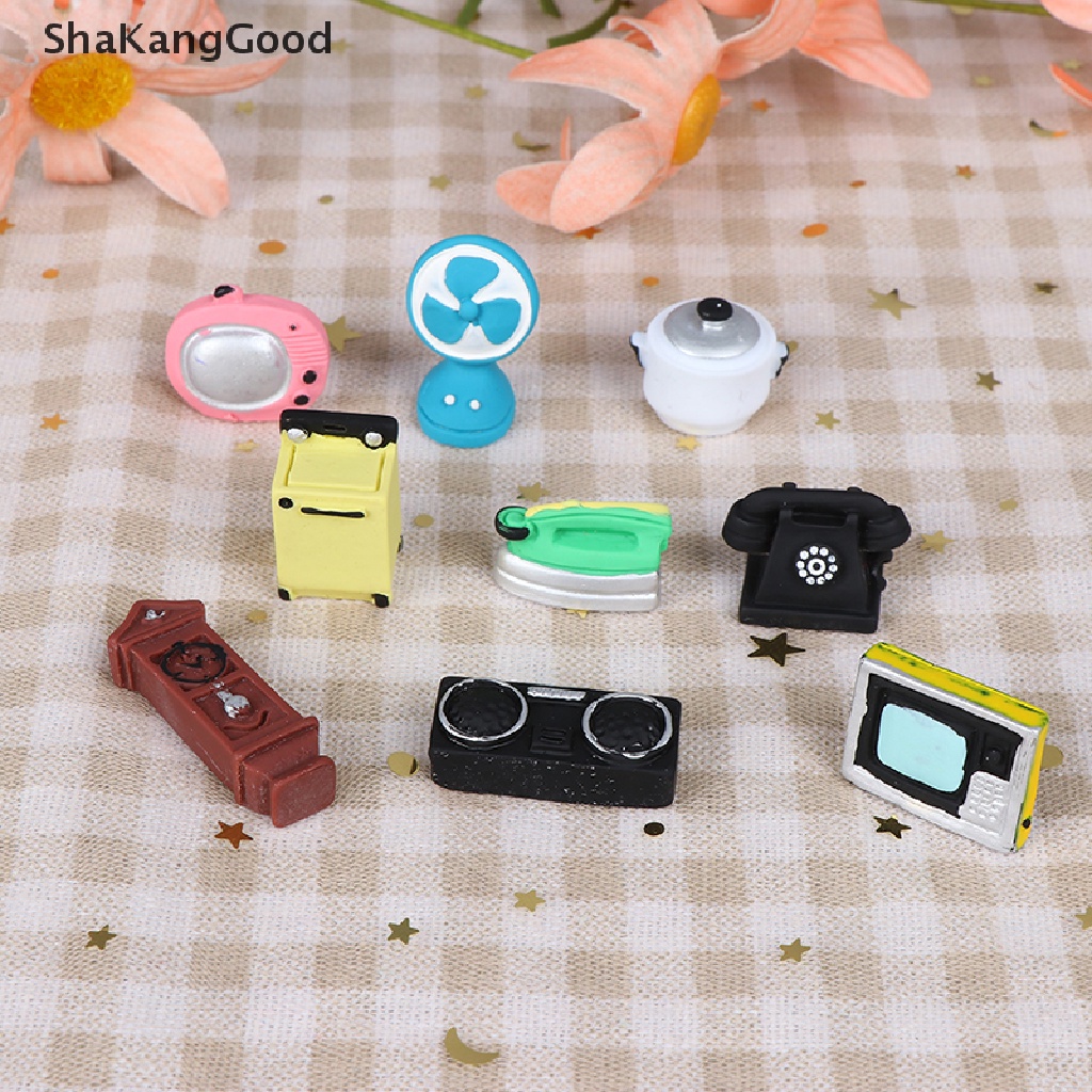 Skid Mainan Miniatur Vintage Bahan Resin Untuk Aksesoris Rumah Boneka 1: 12