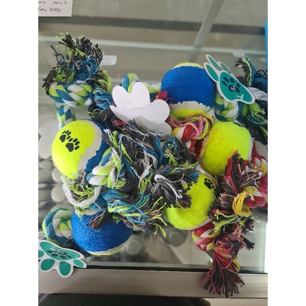 Mainan Anjing Kucing Bola Tali Baseball Gigit