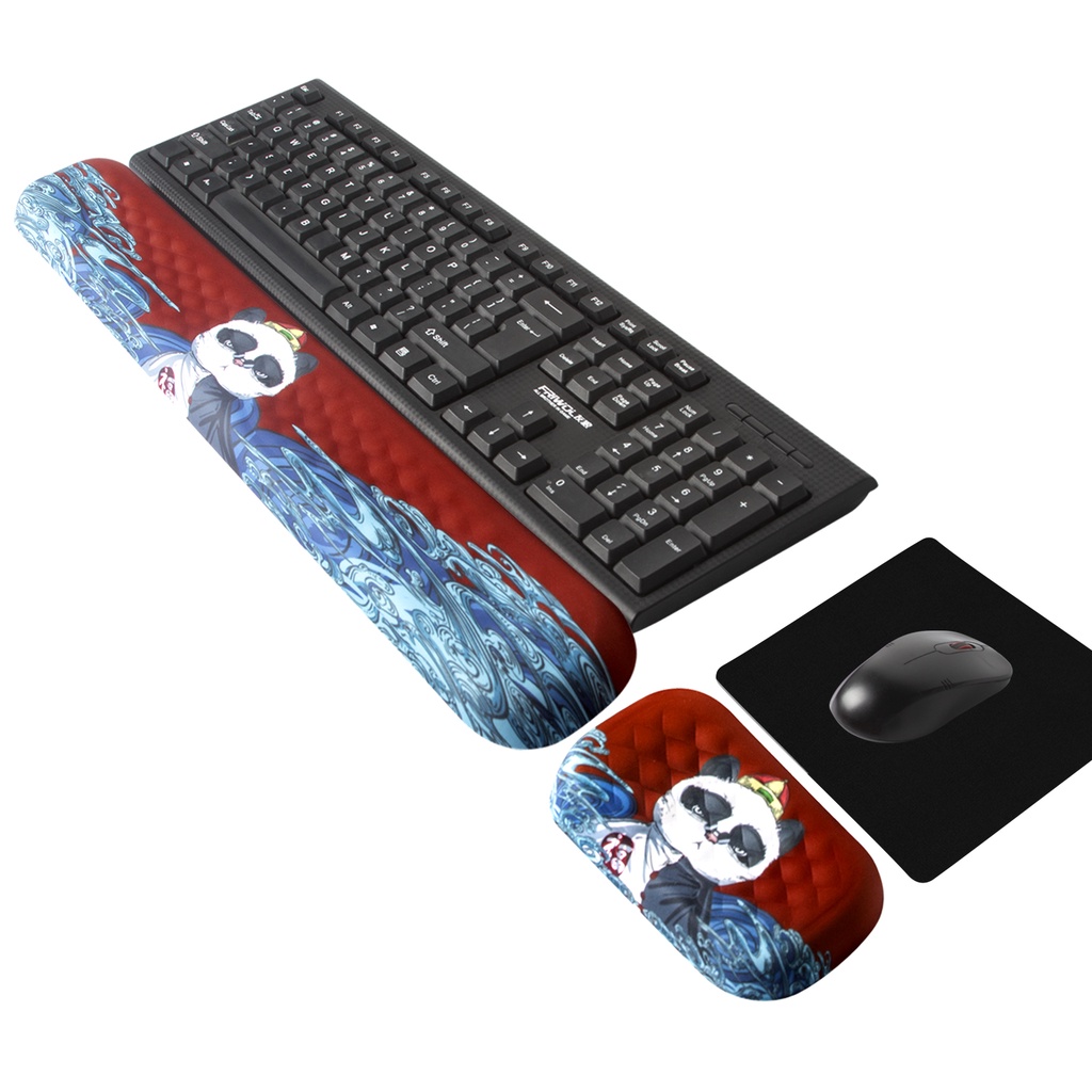 Soft Memory Cotton Mouse Pad Alas Mouse Keyboard Pergelangan Tangan Ergonomis Kartun Lucu Untuk Kantor
