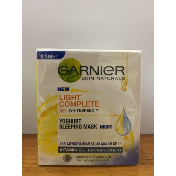 GARNIER LIGHT COMPLETE YOGURT SLEEPING MASK NIGHT CREAM 50ml