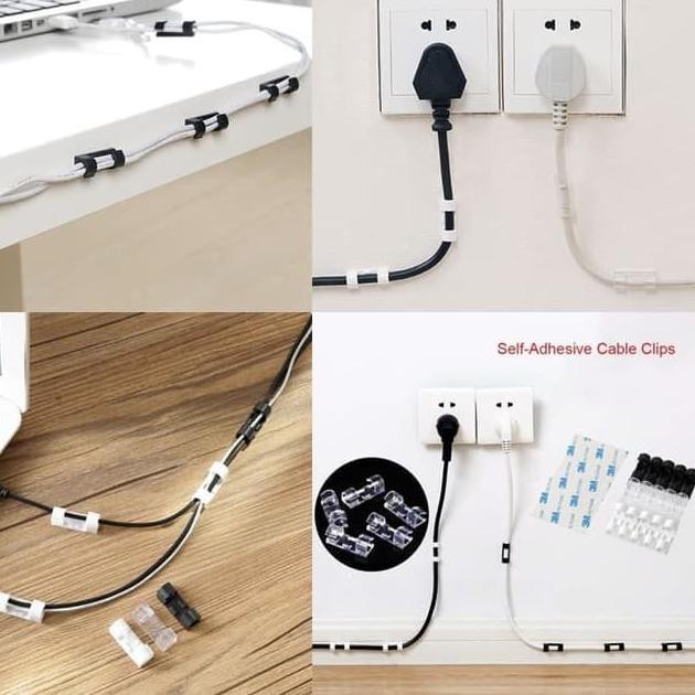 Cable Clip Klem Kabel Tempel Wire Organizer klip kabel tanpa paku