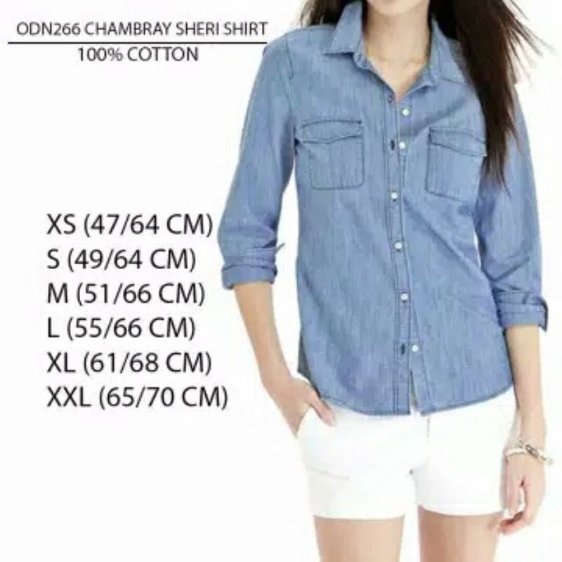 Kemeja Denim Clasic OldNavy Shirt Women Vintage