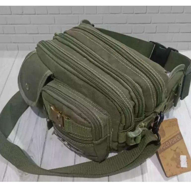 Tas pinggang, tas selempang POLO POWER kanvas [SRW. 866348]