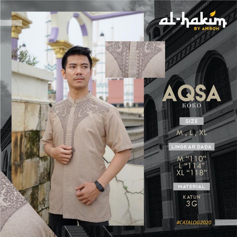 BAJU KOKO AQSA BAJU KOKO LENGAN PENDEK
