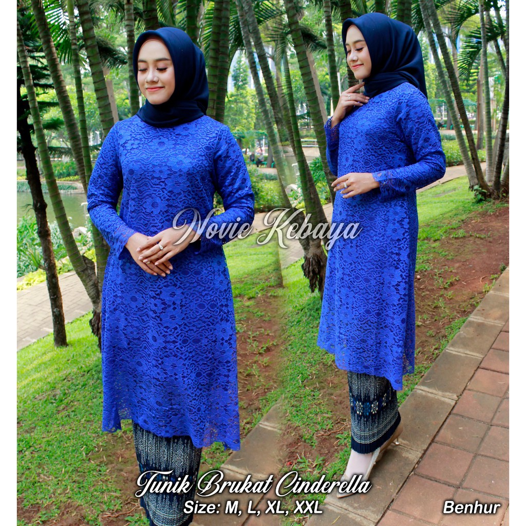 NOV&gt; SET KEBAYA TUNIK BRUKAT CINDERELLA / KEBAYA BRUKAT / BRUKAT KEBAYA MODERN / BAJU TUNIIK BRUKAT