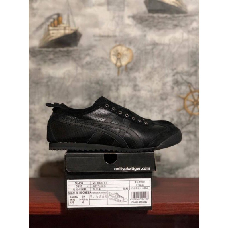 onitsuka black leather