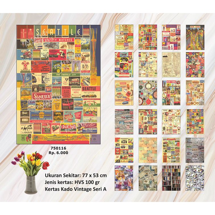 

Kertas Kado Besar Vintage Seattle_Seri A