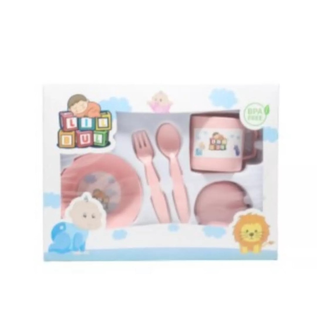 Tempat Makan bayi LIL BUL BPA FREE / Feeding SET  (PACKING AMAN)