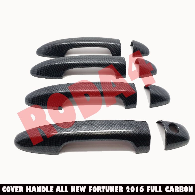 Cover Handle Pegangan Pintu All New Fortuner Full Carbon