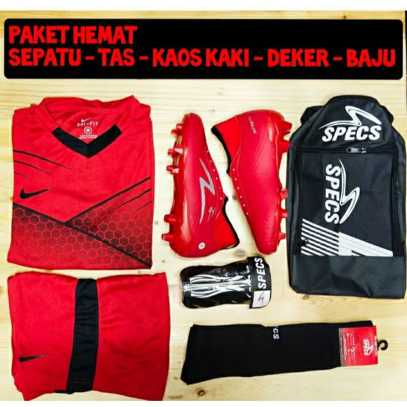 SEPATU BOLA SPECS INFINITY BOOT PAKET HEMAT KOMPLIT-FUL SET5 B.INFT MRAH