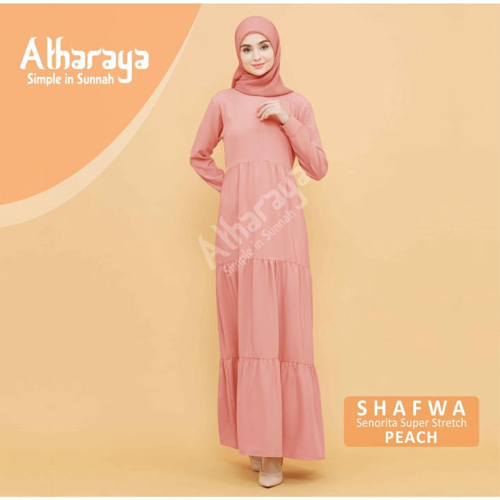 Dress Terbaru SHAFWA Ruffle Gamis Kekinian Gamis Terbaru Premium By Atharaya