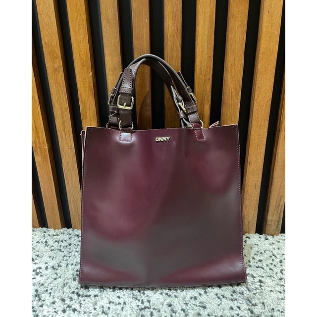 Preloved Authentic DKNY Maroon Sling & Hand Bag