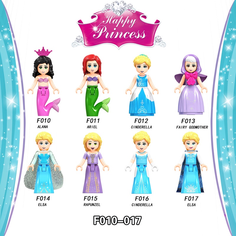 Mainan Figurin Mini Karakter Princess Cinderella Rapunzel Ariel Fairy Tale Untuk Hadiah Anak Perempuan