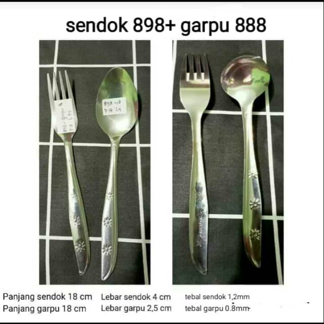 Selusin 12 Pcs Sendok Makan 898 Stainless Hotel Grosir Murah Ritel Shopee Indonesia