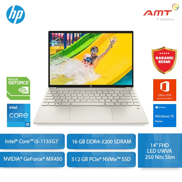 HP Pavilion 14-Dv0515TX/0513TX Laptop 14" i5-1135G7 16GB MX450 512GB SSD FHD IPS W10 OHS
