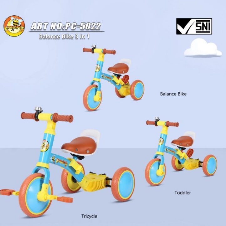 BALANCE BIKE 3in1 PACIFIC PC 5022 SEPEDA MINI RIDE ON