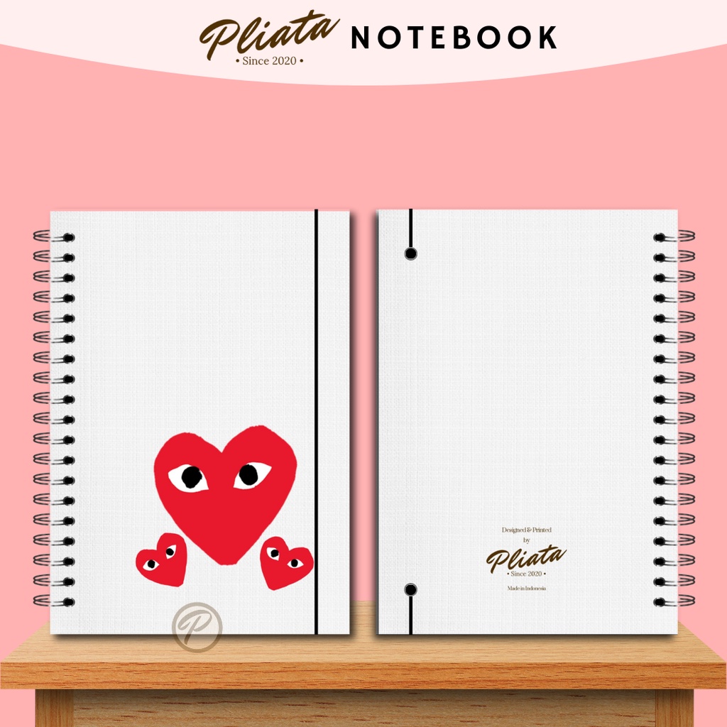 PLIATA NOTEBOOK SPIRAL - PN11 CDG White - Softcover Doft Aesthetic Book Buku Tulis