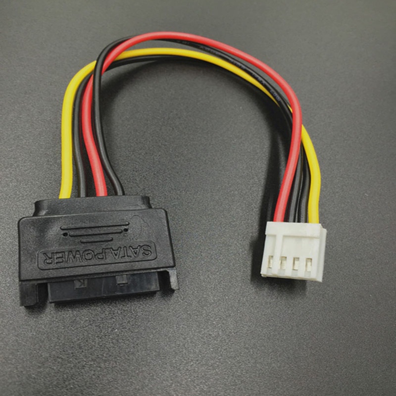 Btsg 2PCS Mini 4Pin IDE Ke 15Pin Hardisk Power Supply Kabel Ekstensi 4P 15P
