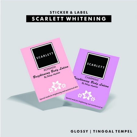 Sticker Label Scarlett LABEL STIKER SCARLETT | LABEL SHARE IN JAR CUSTOM