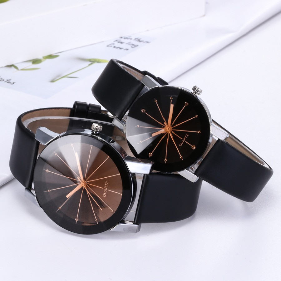 Jam Tangan Couple Quartz Putih Dan Hitam / New Jam Tangan Terbaru Fashion Couple Tren 2019