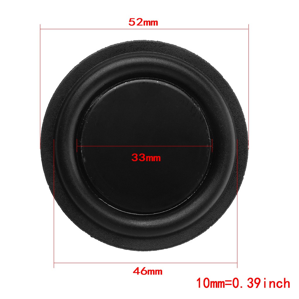 52mm Passive Radiator Subwoofer Speaker Vibration Membrane Bass Rubber Woofers