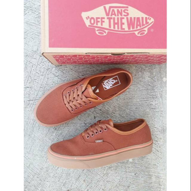 SEPATU PREMIUM BNIB  MADE IN CHINA  WAFFLE DT VANS AUTHENTIC BROWN/GUM