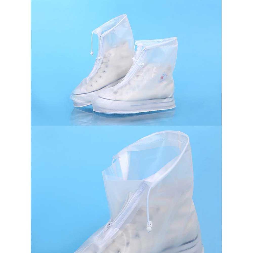 Sepatu Hujan Anak Pria Wanita Sarung Cover Hujan Sepatu Waterproof Semi Transparent Murah Original