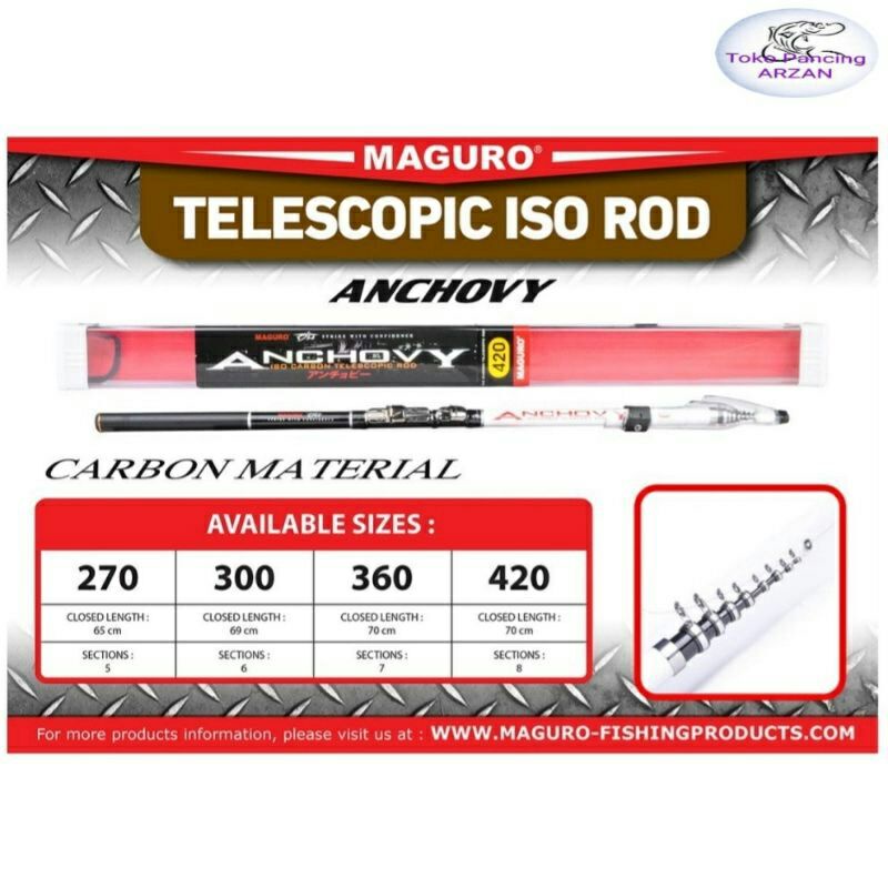 JORAN TELESCOPIC MAGURO ANCHOVY CARBON | 360 - 420 |