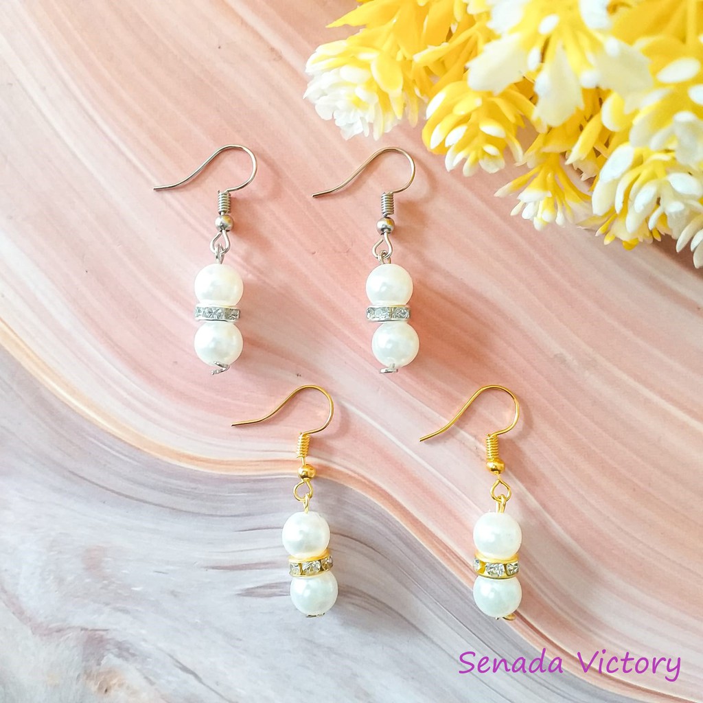 Senada Victory Anting Stylish Dua Mutirara Aksesoris Wanita SVA010