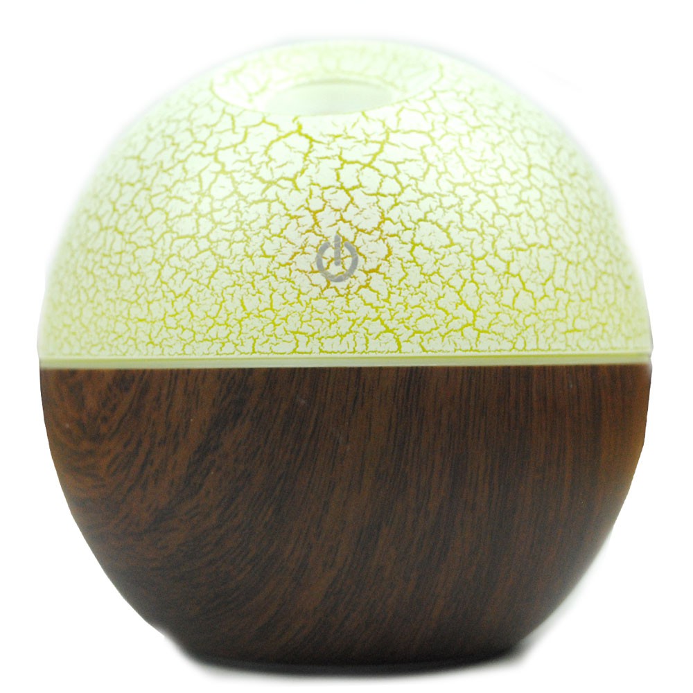 Taffware Ultrasonic Humidifier Aroma Essential Oil Diffuser RGB Light 130ml - J-008 - Dark Brown