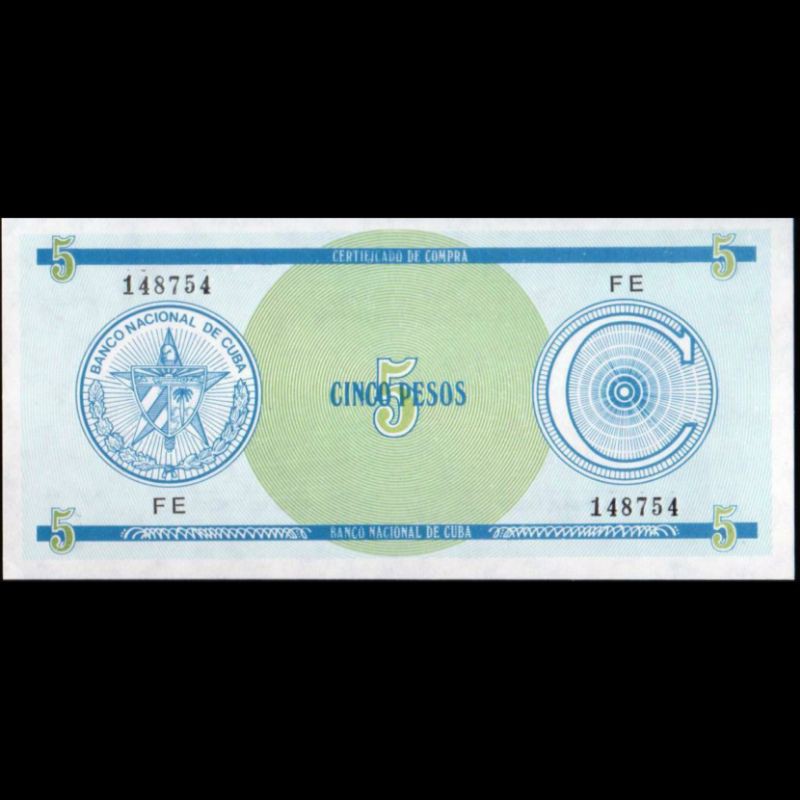 Uang Kuno Luar Atau Asing 5 Pesos Cuba C Series Tahun 1985