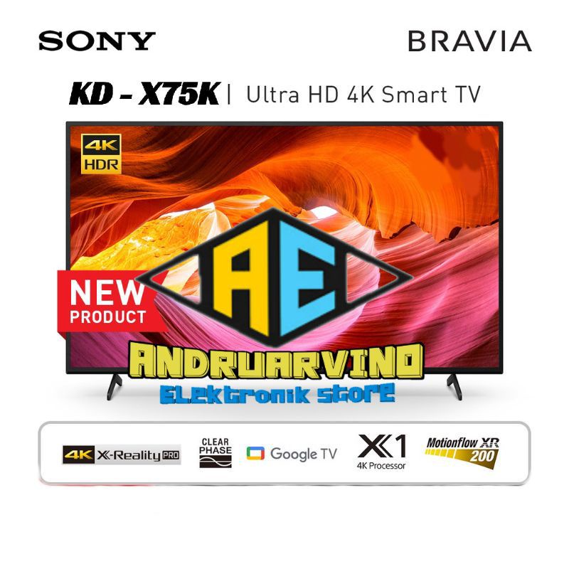 LED TV SONY 55 INCH KD-55X75K UHD 4K Smart (Google TV) HDR 55X75K