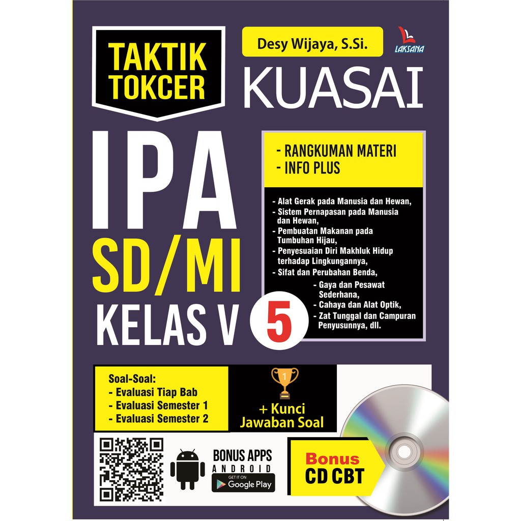 

Buku Taktik Tokcer Kuasai IPA SD MI Kelas V - LAKSANA
