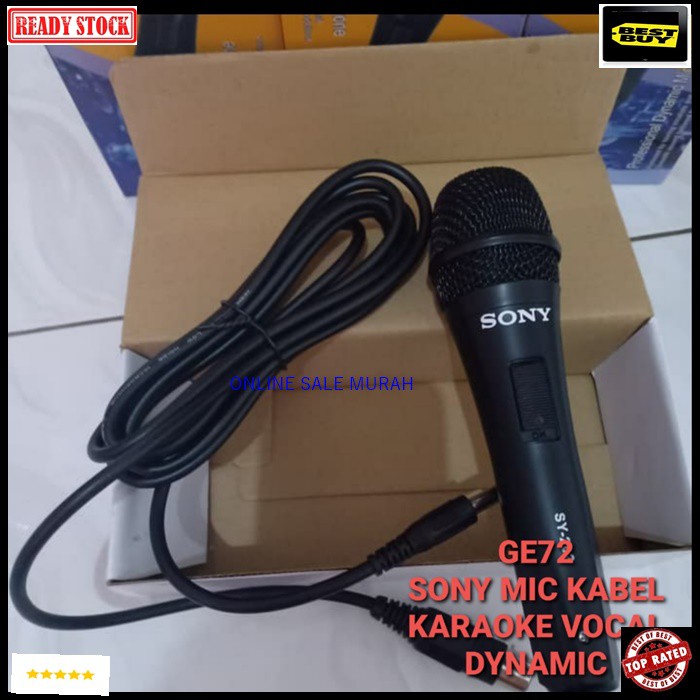 G72 Sony Mic mik kabel Microphone cable karaoke vocal vokal audio sound system pengeras suara pro profesional mikrophone dynamic G72   Bisa ke segala jenis sound audio  Bahan dari PVC  1 mic 3- 4 meter kabel mic Suara bagus jernih dan empuk Sangat cocok u