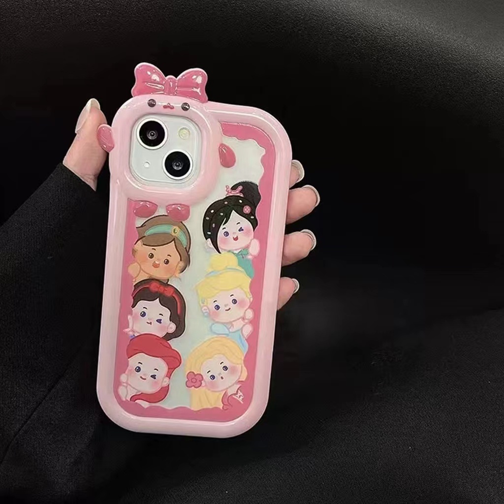 Case TPU Shockproof Motif Princess Untuk iPhone 13 13pro 13prm 11 7Plus 8Plus Xr XS 13 12pro Max