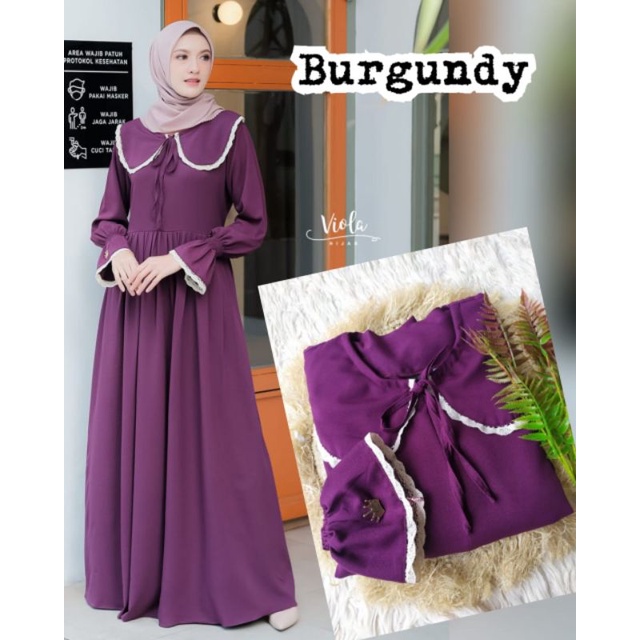 GAMIS ALENA RENDA ORI VIOLA HIJAB