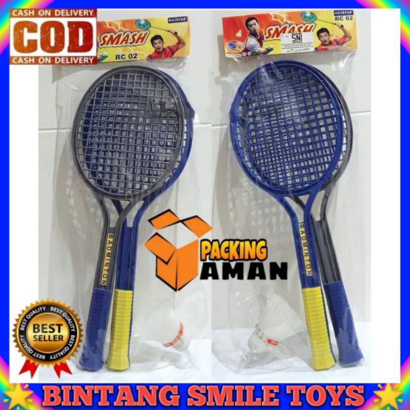 MAINAN ANAK RAKET BADMINTON SET / MAINAN ANAK OLAH RAGA BULU TANGKIS PLASTIK PROMO TERMURAH COD