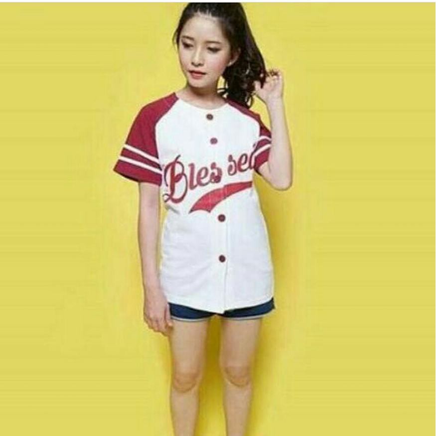 MB Custom Jersey Baseball/ Jersey Baseball Costum/ Jersey Baseball Perempuan/ Jersey Baseball Cewe