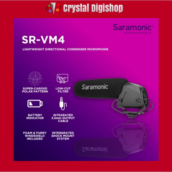 Saramonic Microphone SR-VM4 Lightweight Directional Condenser Mic