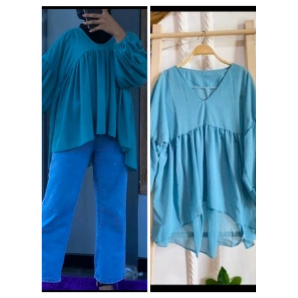 nirra blouse outer lengan balon