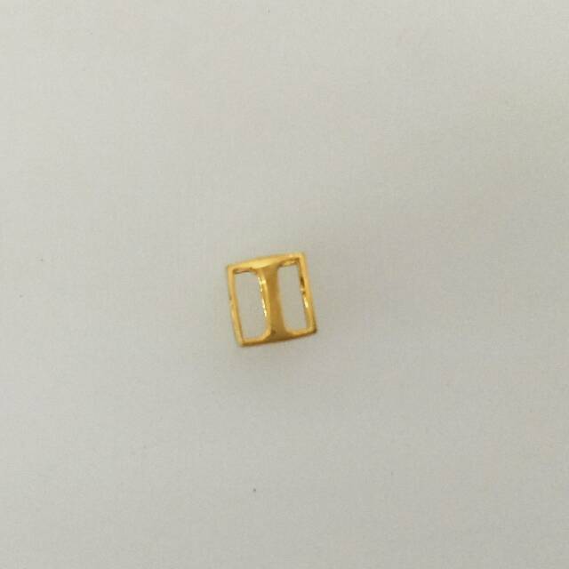 Liontin emas asli kadar 875 huruf i cube